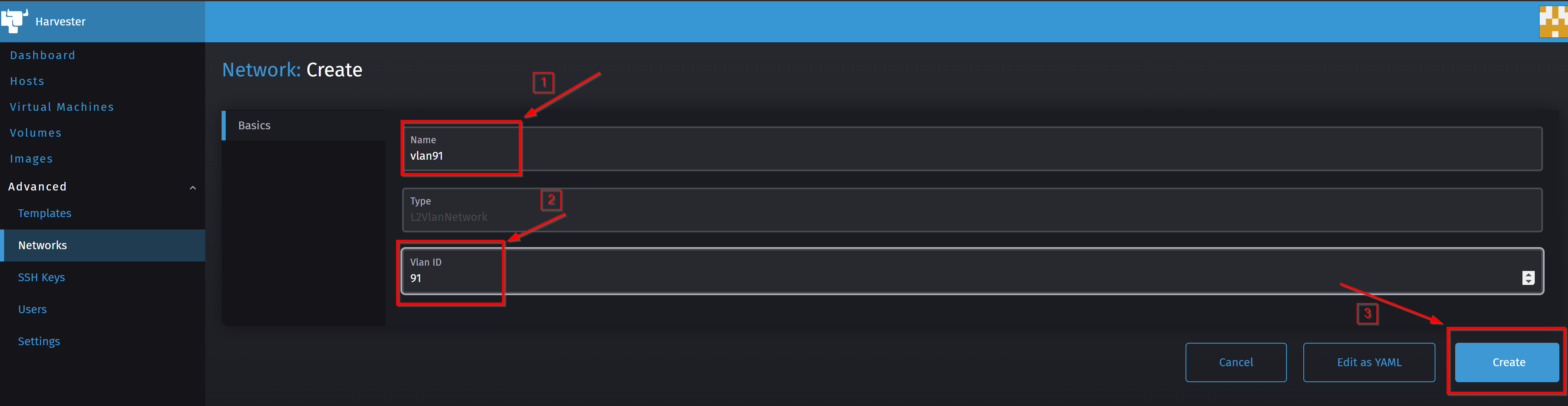 Network Settings set vlan