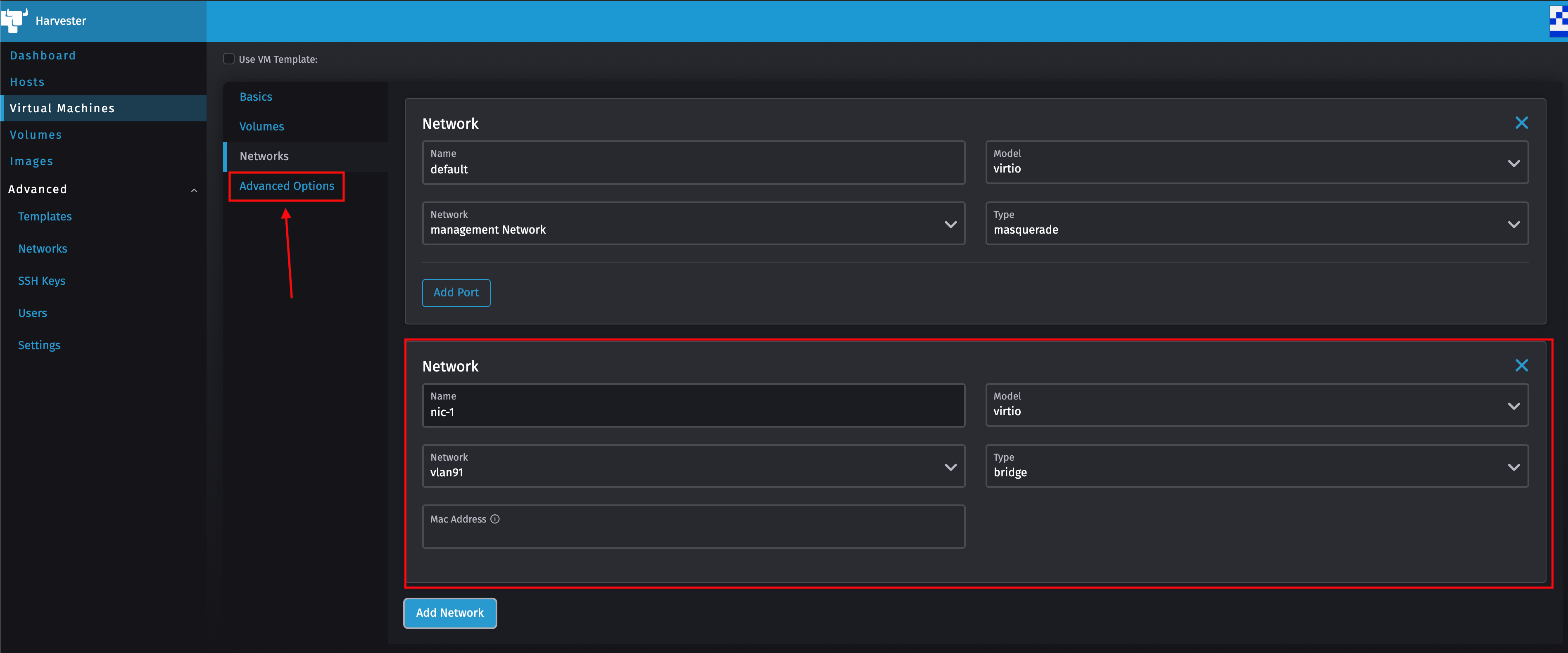 VM networks